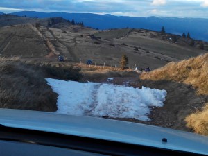 Congère de neige au Petit Ballon