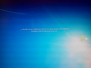 Mise à jour de Windows 7 après le premier redémarrage du PC