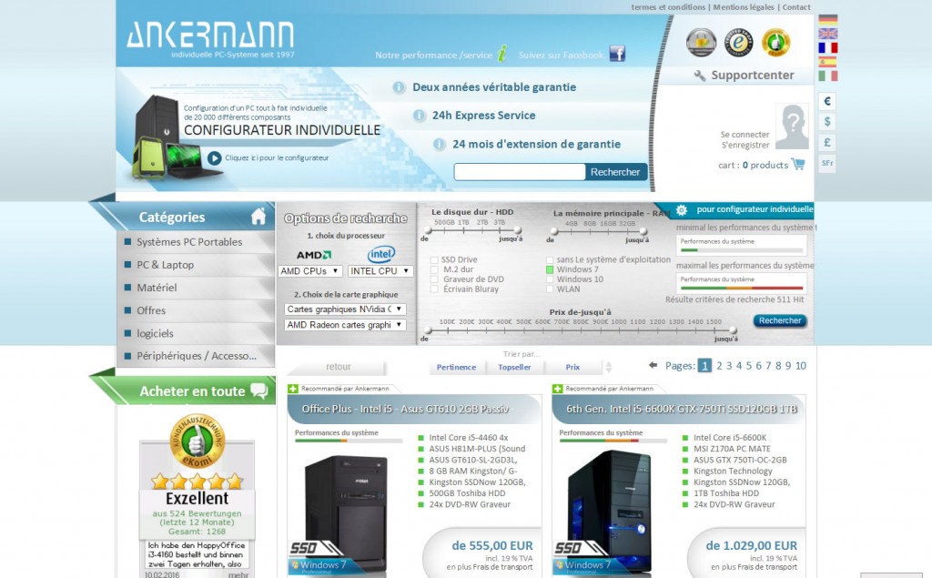 Boutique en ligne de Ankermann