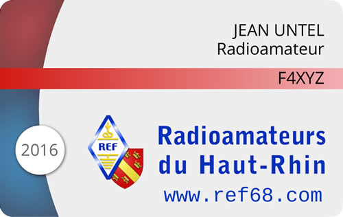 Carte membre REF 68